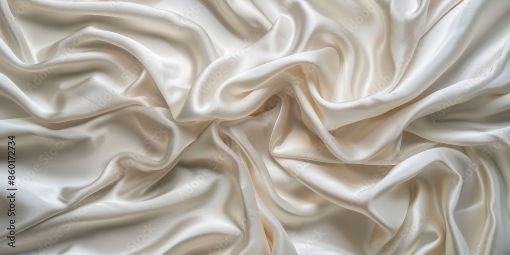 White Satin Fabric Draped In Soft Folds White Satin Fabric Draped In Soft Folds