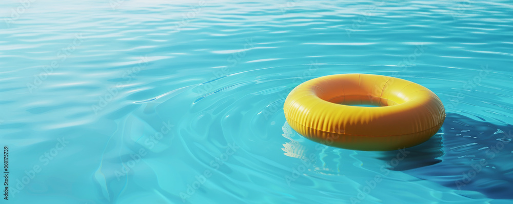 Blue Water with Yellow Swimming Pool Ring
Blue Water with Yellow Swimming Pool Ring