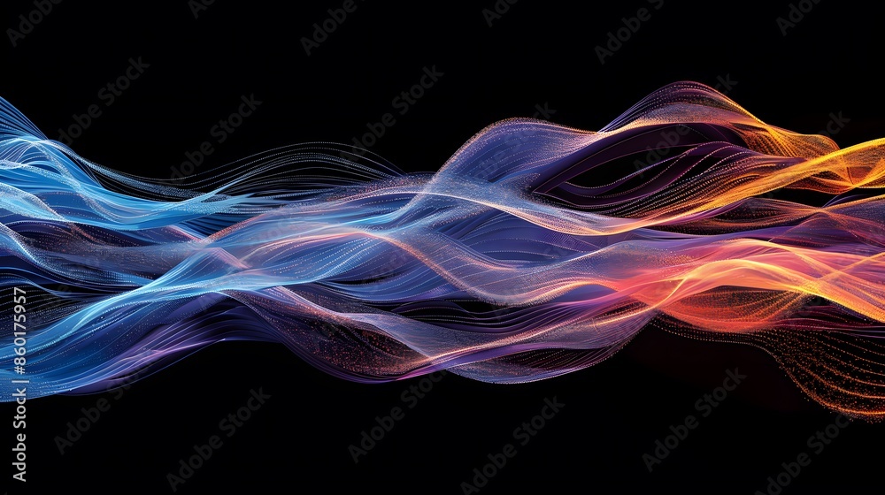 Data streams flowing and merging, symbolizing collaboration Data streams flowing and merging, symbolizing collaboration