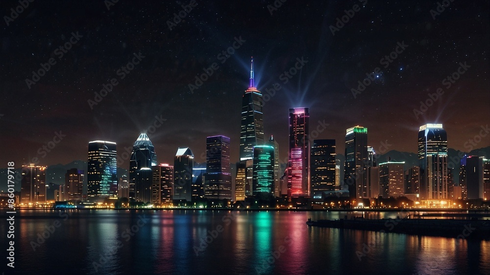 Obraz premium Charm of the City in Quiet Nights