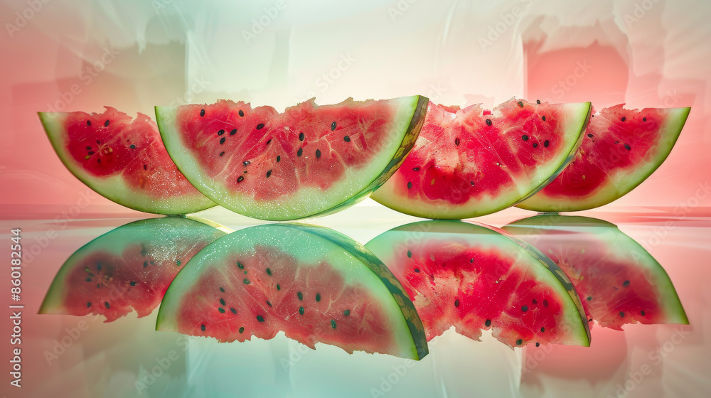 Gradient Red and Green Watermelon Slices
Gradient Red and Green Watermelon Slices