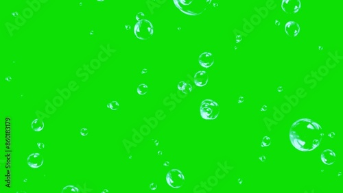 Water Bubble Animated Green Screen video effect 4K