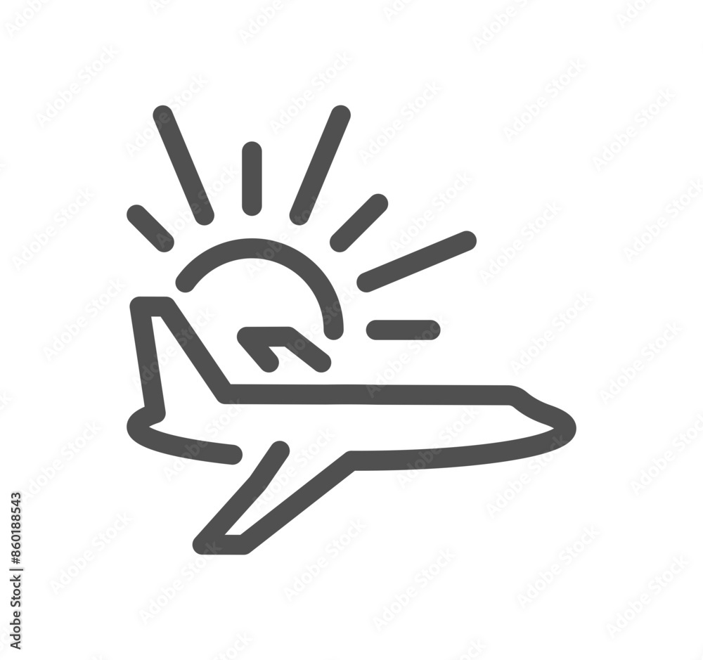 Travel and vacation related icon outline and linear vector.
Travel and vacation related icon outline and linear vector.