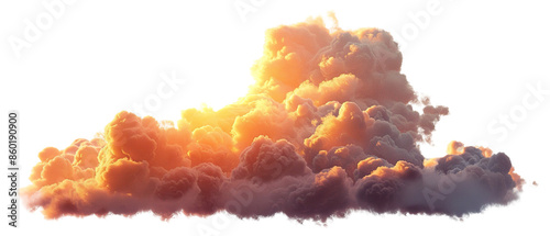 Fototapeta Naklejka Na Ścianę i Meble -  Picturesque sunset clouds cut out