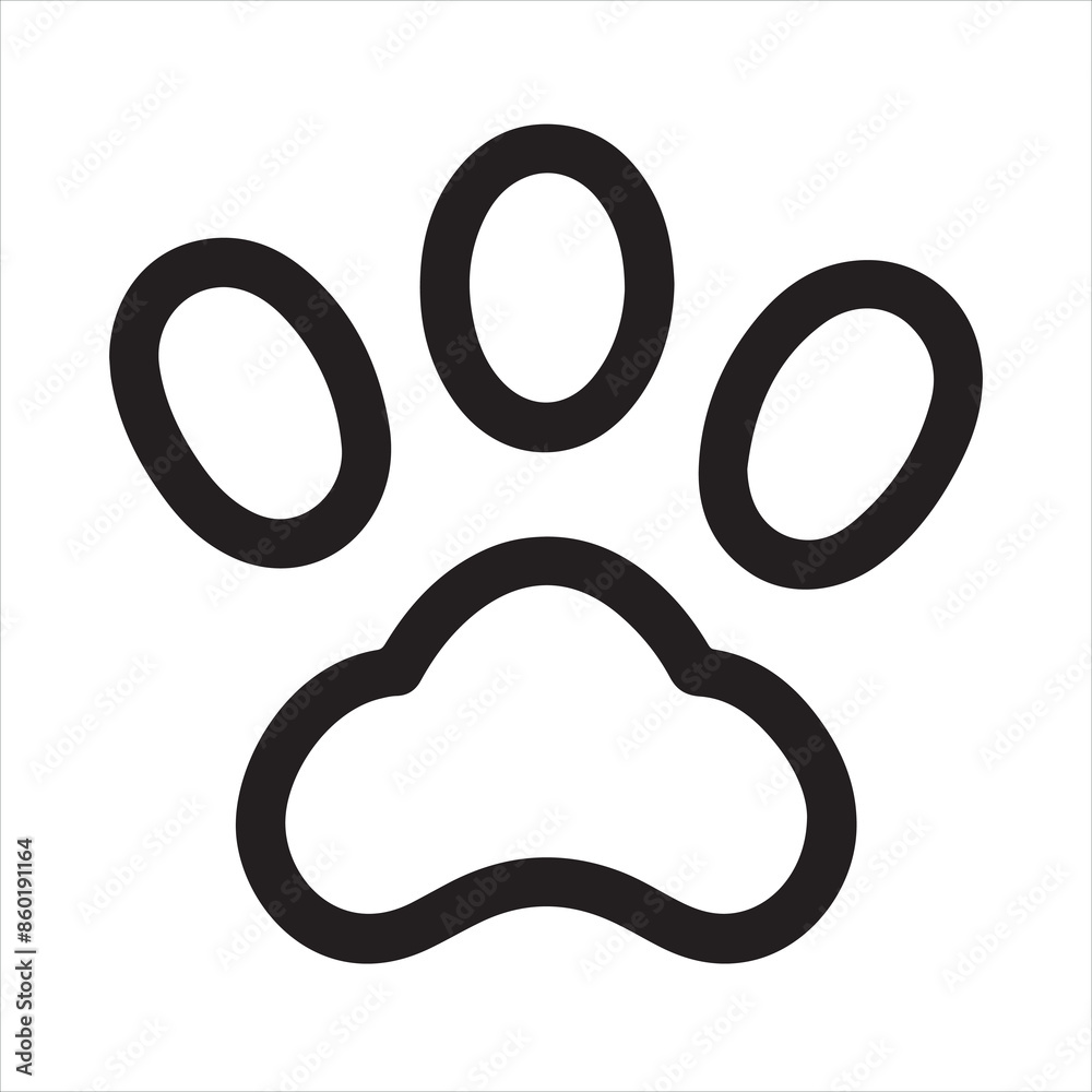 dog feet single Line Icon Vector Design outline
dog feet single Line Icon Vector Design outline