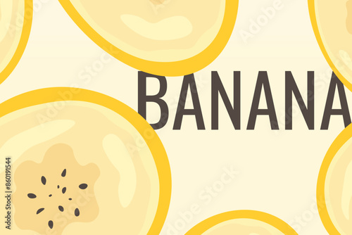 Pieces of banana slice snack. Topical resh banana slice cut fruit. National Banana Day