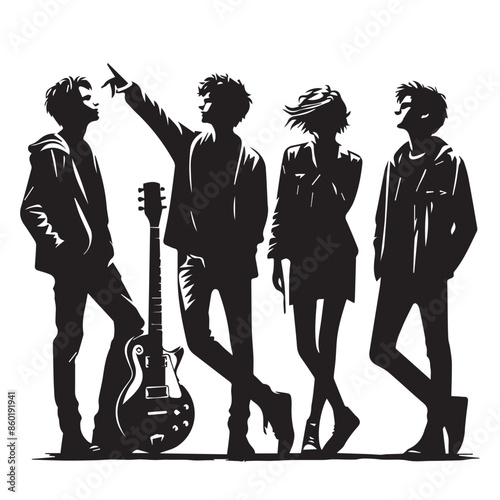 rock band with guitar