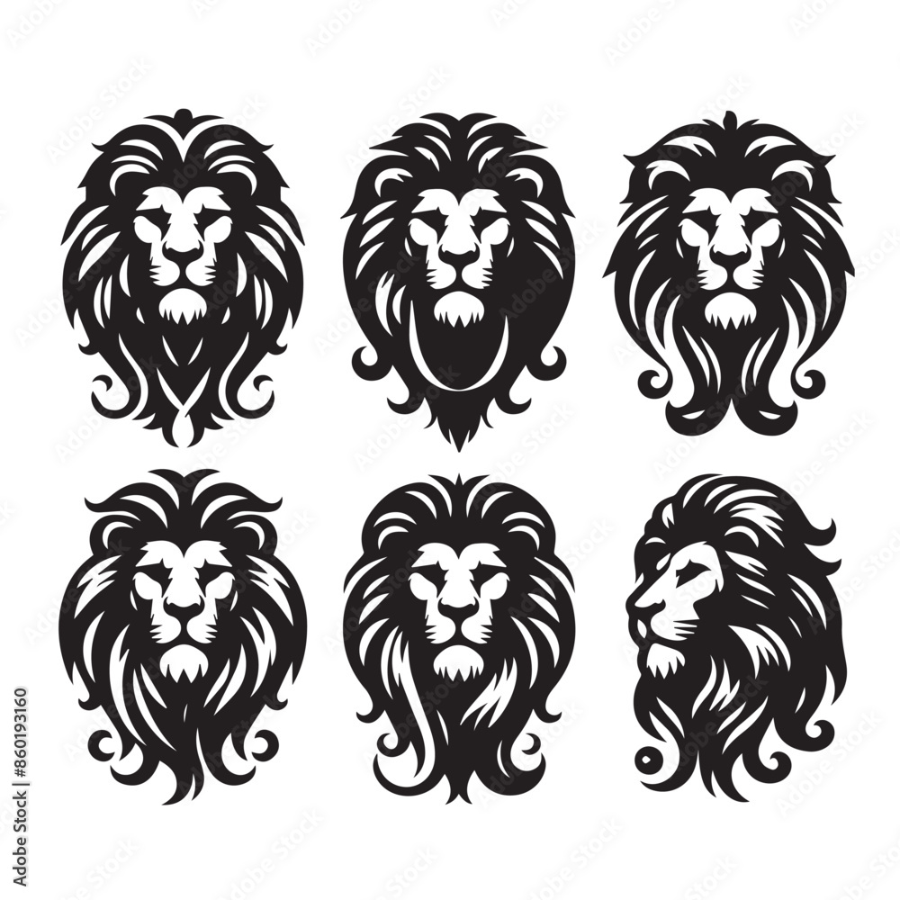 Fototapeta premium lion head tattoo