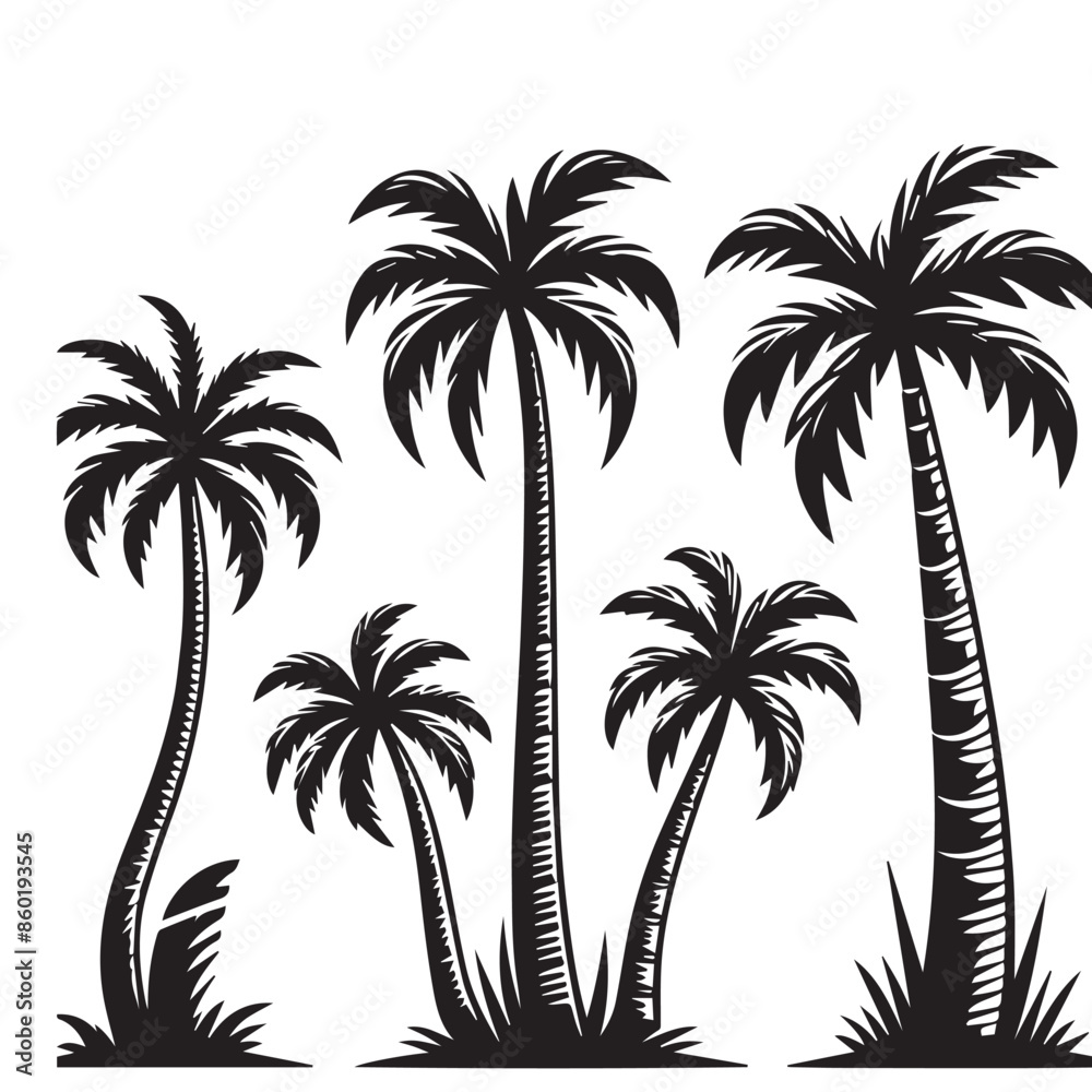 Fototapeta premium Palm tree silhouette 