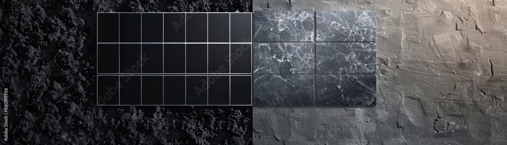 Fototapeta premium Abstract textured background with dark and light gray tones.