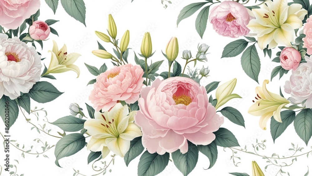 Elegant floral pattern illustration art. Elegant floral pattern illustration art.