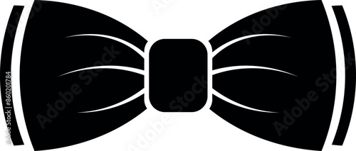 Black bow tie vector icon isolated on white background