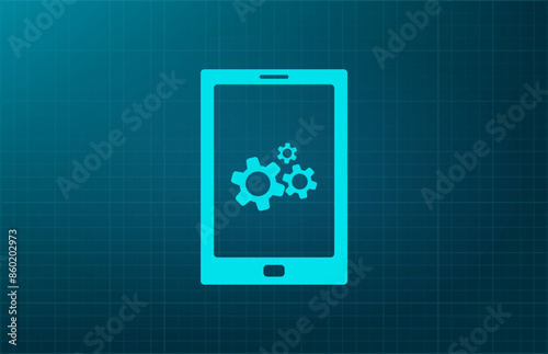 Vector illustration, blue background.