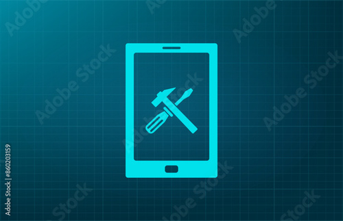 Vector illustration, blue background.