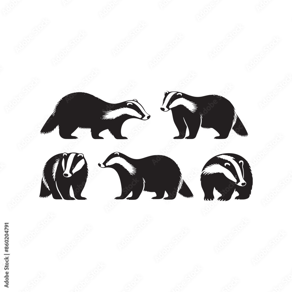 Beautiful badger silhouette for any design - badger illustration - minimalist badger vector
Beautiful badger silhouette for any design - badger illustration - minimalist badger vector