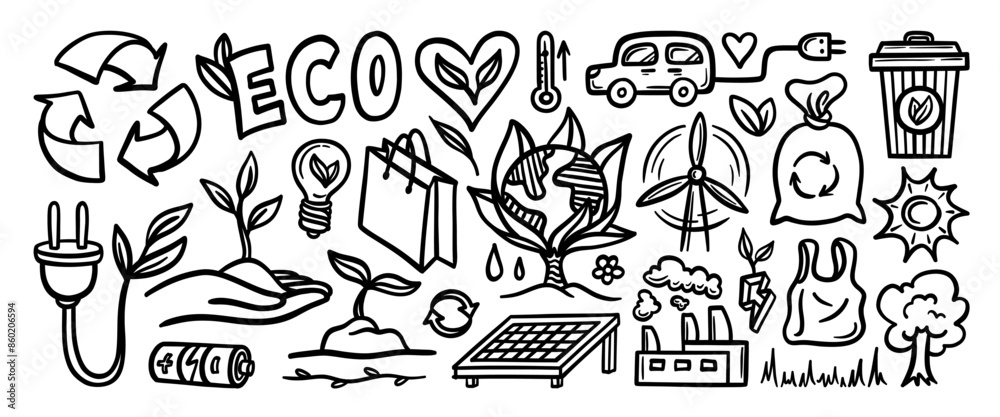 Hand drawn doodle vector set. Collection of cute hand drawn doodle. Hand drawn doodle vector set. Collection of cute hand drawn doodle.