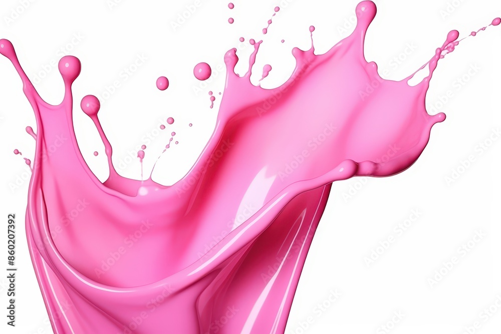 Pink Paint Splashing and Spilling Pink Paint Splashing and Spilling