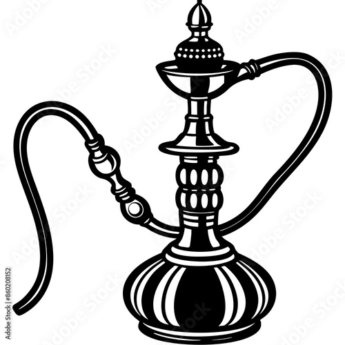 hookah isolated on white background logo icon vector illustration.