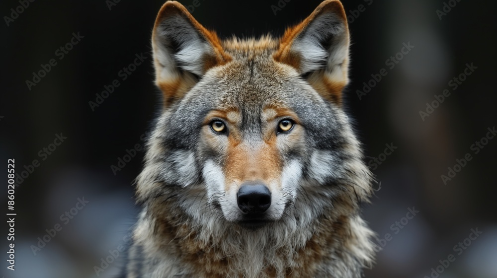 Intense Wolf Staring into Camera, Majestic Wildlife Close-Up
Intense Wolf Staring into Camera, Majestic Wildlife Close-Up