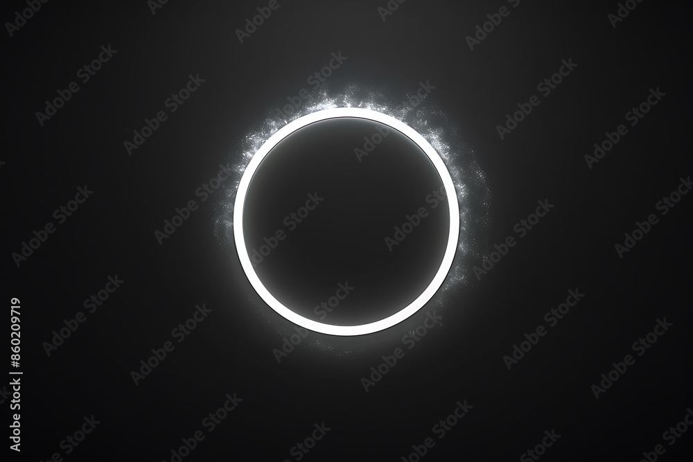 Black background with a glowing white circle in the center. Black background with a glowing white circle in the center.