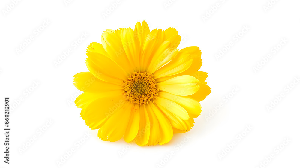 Yellow spring flower isolated on white background : Generative AI Yellow spring flower isolated on white background : Generative AI