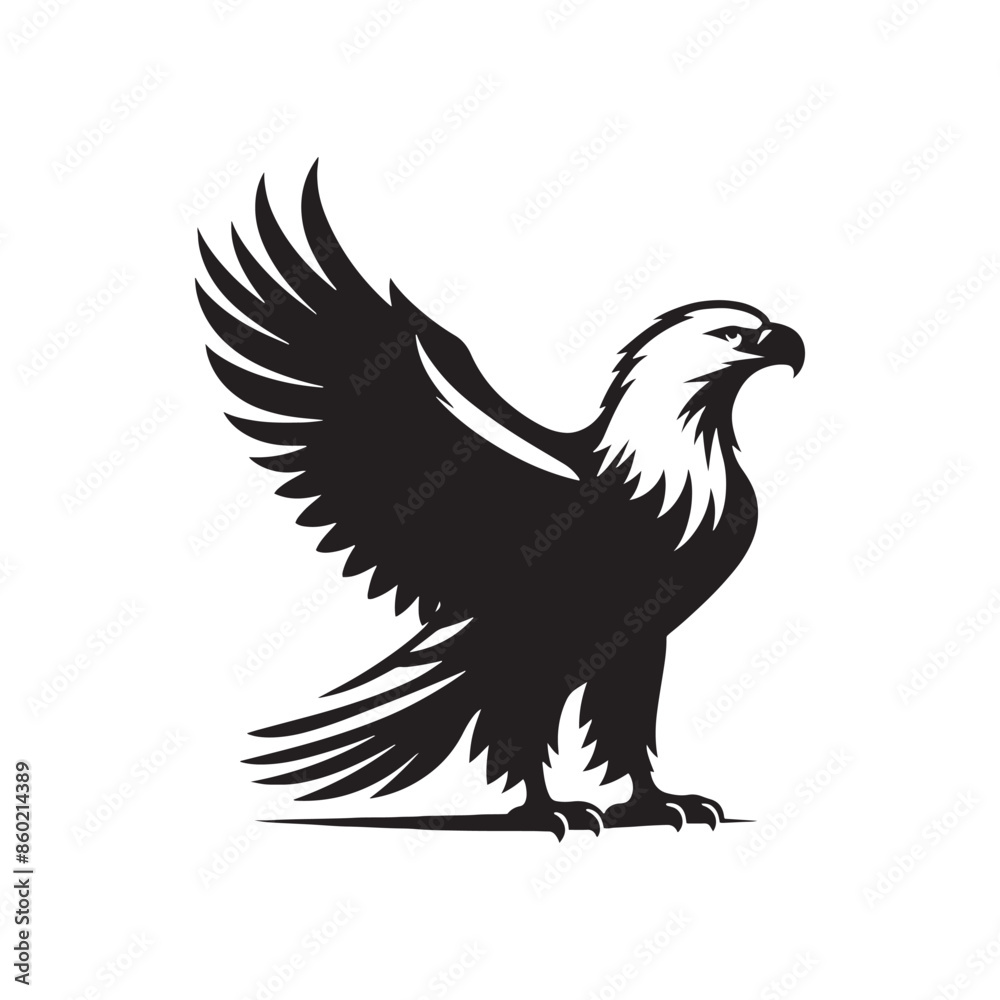 Clean bald eagle silhouette for any purpose - bald eagle illustration - minimallest bald eagle vector
Clean bald eagle silhouette for any purpose - bald eagle illustration - minimallest bald eagle vector