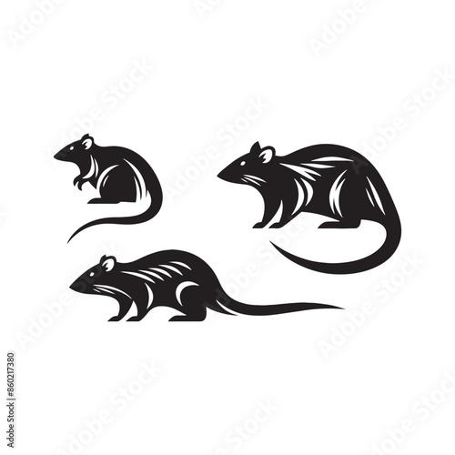 Bandicoot silhouette for digital and print projects - bandicoot illustration - minimalistic bandicoot vector
