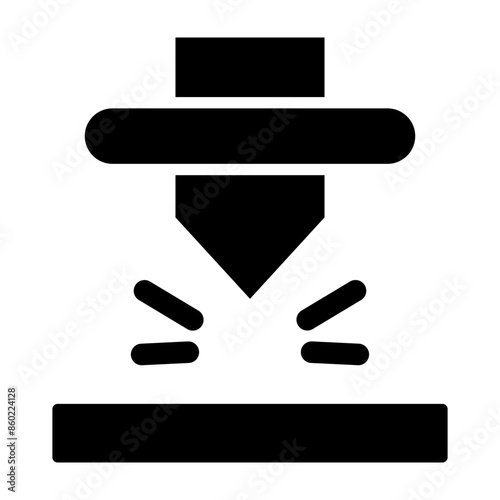 Selective Laser Melting Glyph Icon