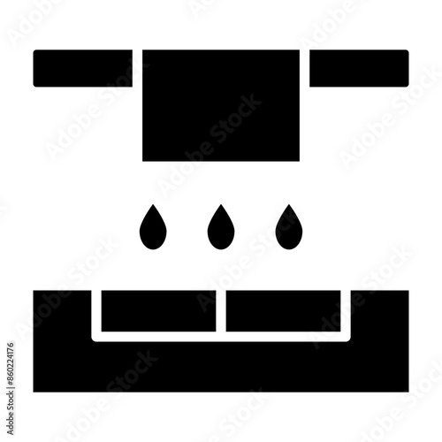 Binder Jetting Glyph Icon