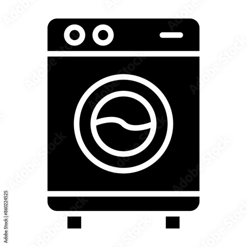 Washing Machine Glyph Icon