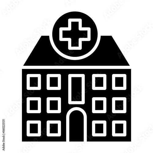 Hospital Glyph Icon