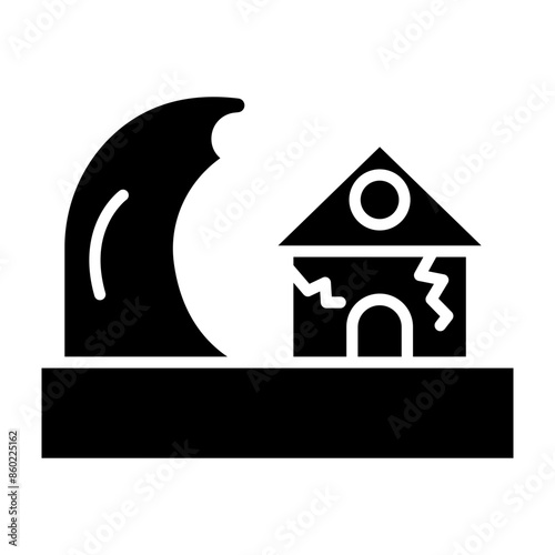Tsunami Glyph Icon