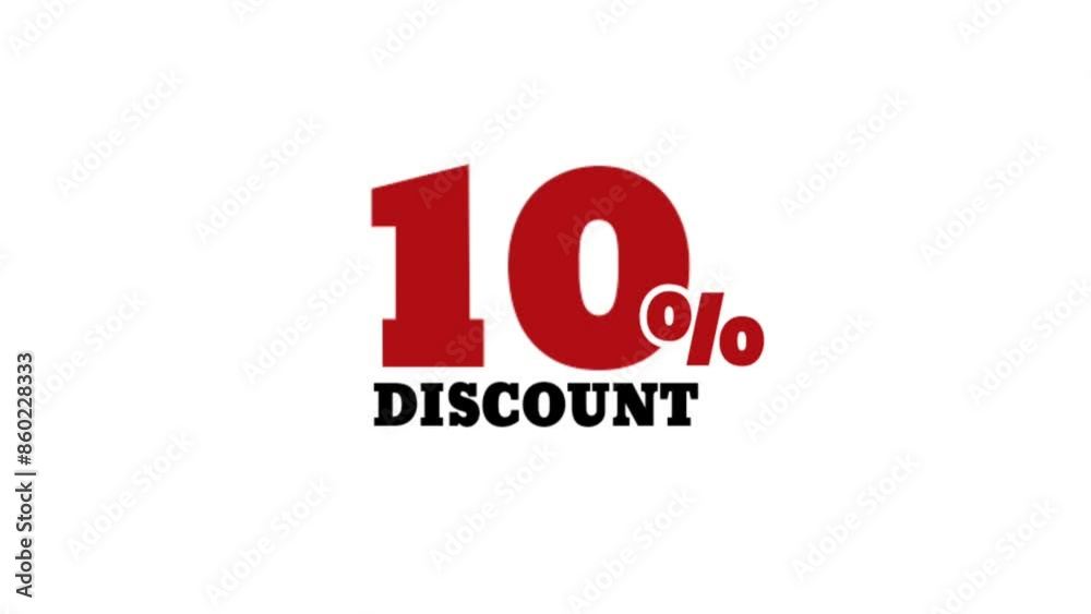 10% discount written on a white background is suitable as a banner 10% discount written on a white background is suitable as a banner
