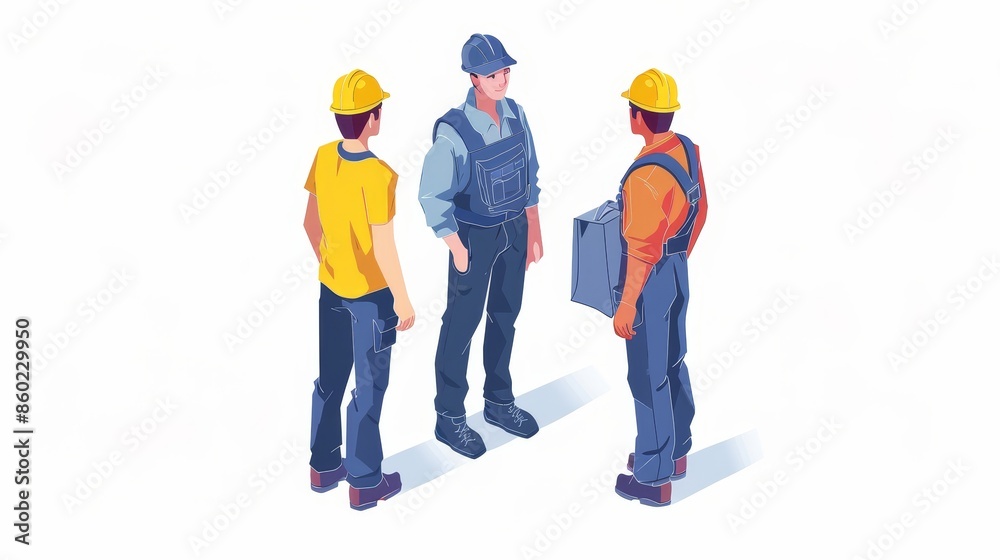 A man in a yellow vest is holding a tablet A man in a yellow vest is holding a tablet