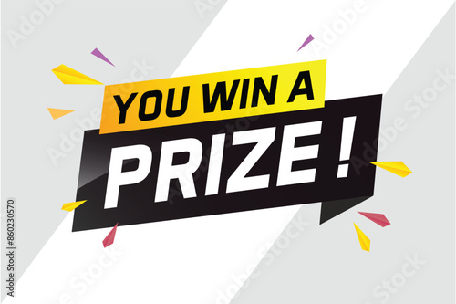 you win prize word concept vector illustration with 3d style for use landing page, template, ui, web, mobile app, poster, banner, flyer, background, gift card, coupon, wallpaper


