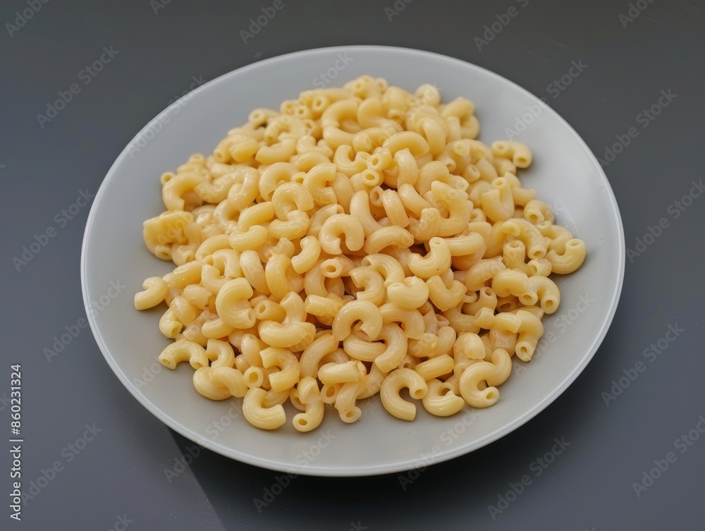 Pasta Delight on a White Plate Generative AI Pasta Delight on a White Plate Generative AI