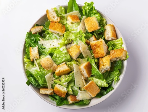 Wallpaper Mural Fresh Caesar Salad on a Plate Generative AI Torontodigital.ca