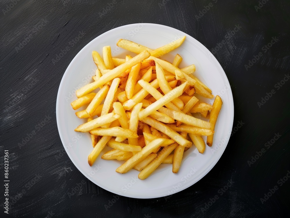 Delicious French Fries on a Plate for Foodie Moments Generative AI Delicious French Fries on a Plate for Foodie Moments Generative AI