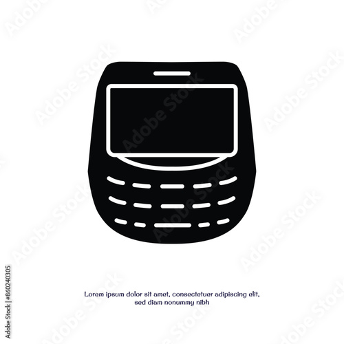 qwerty phone solid icon vector design good for web or mobile app