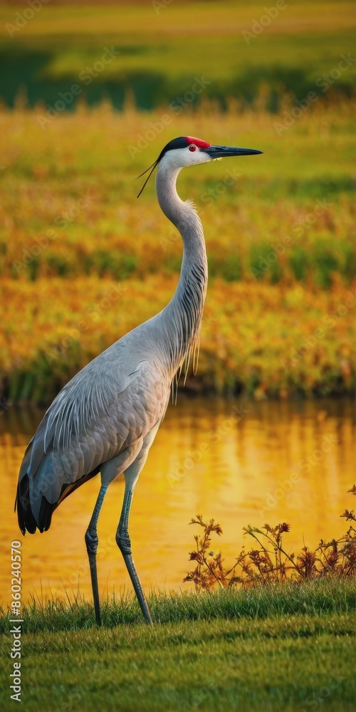 World Crane Day. a crane in the wild. wild birds, beautiful crane World Crane Day. a crane in the wild. wild birds, beautiful crane