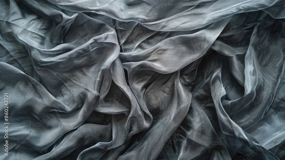 Crumpled grey fabric for artistic backdrop with space for text or design Vibrant material for wallpaper or creative projects Crumpled grey fabric for artistic backdrop with space for text or design Vibrant material for wallpaper or creative projects