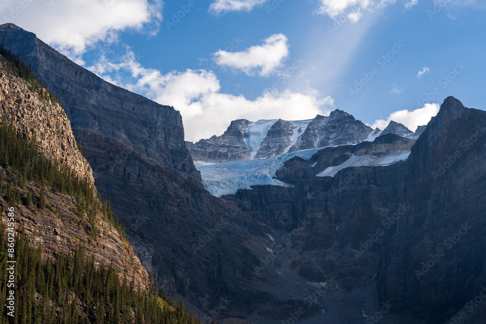 Valley of the Ten Peaks glacier. Moraine lake, Banff National Park, Canadian Rockies. Alberta, Canada. Valley of the Ten Peaks glacier. Moraine lake, Banff National Park, Canadian Rockies. Alberta, Canada.