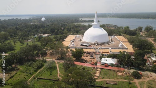 The aerial view of Anuradhapura in Sri Lanka