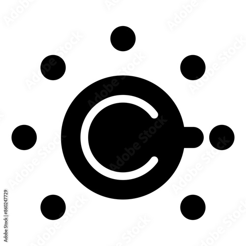 dial glyph  icon vector illustration isolated on white background