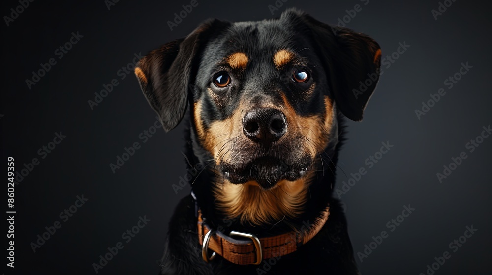 a dog portrait with a dog collar a dog portrait with a dog collar