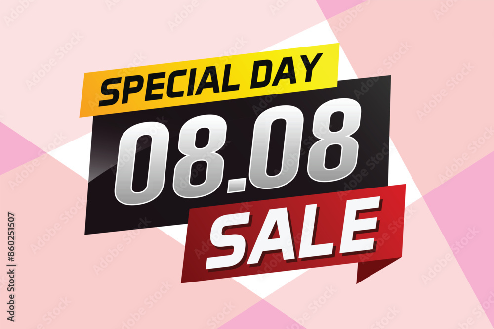 8.8 Special day sale word concept vector illustration with ribbon and 3d style for use landing page, template, ui, web, mobile app, poster, banner, flyer, background, gift card, coupon
8.8 Special day sale word concept vector illustration with ribbon and 3d style for use landing page, template, ui, web, mobile app, poster, banner, flyer, background, gift card, coupon