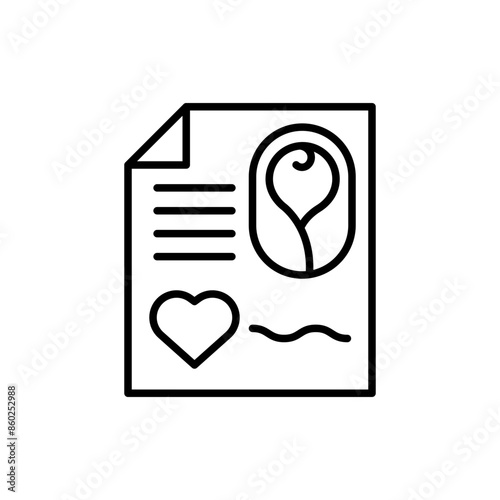 Child adoption outline icons, minimalist vector illustration ,simple transparent graphic element .Isolated on white background
