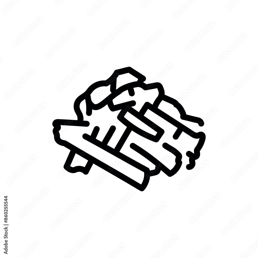 Charcoal wooden line black icon. Sign for web page, mobile app, button, logo. Charcoal wooden line black icon. Sign for web page, mobile app, button, logo.