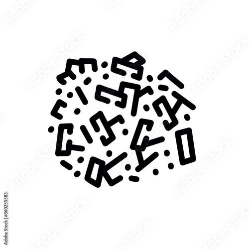 Fuel pellets line black icon. Sign for web page, mobile app, button, logo.