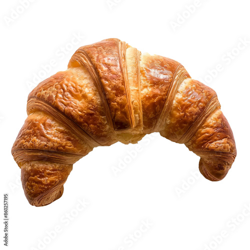 croissant isolated on white background photo